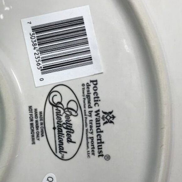 Poetic Wanderlust x Tracy Porter Fanciful Deer Floral Plaid Cake Pastry Plate - Picture 12 of 14